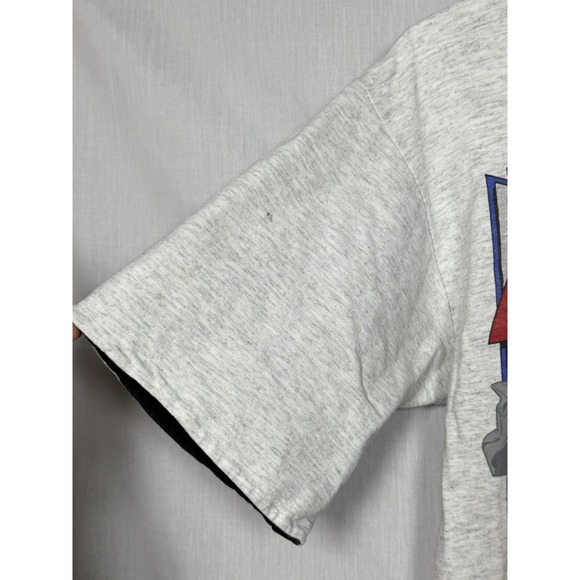 Vintage 90s Davey Allison Mac Tools NASCAR Racing Graphic T Shirt L Gray Tultex - Picture 8 of 14